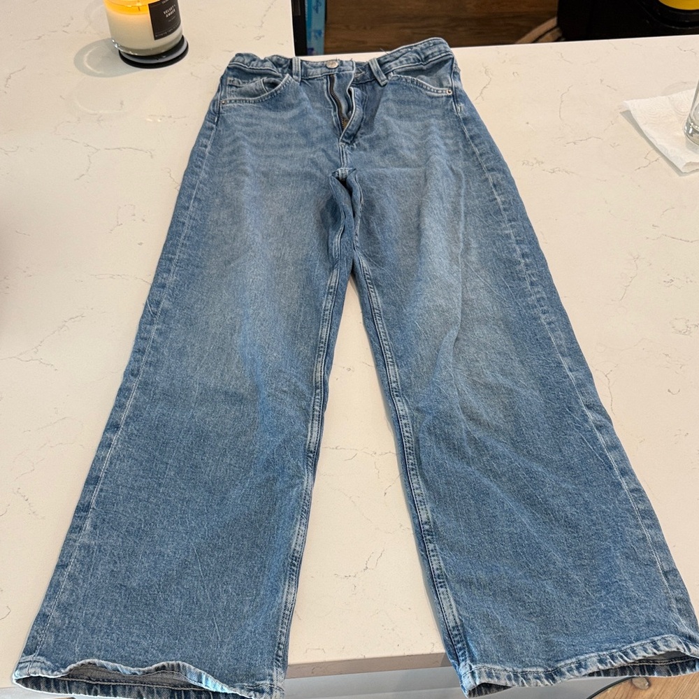 H&M Light Blue Wide Leg Jeans